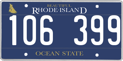 RI license plate 106399