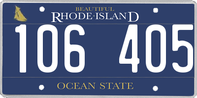 RI license plate 106405