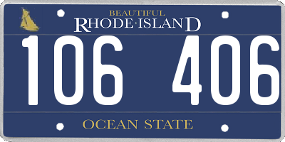 RI license plate 106406