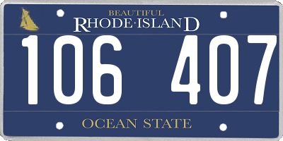 RI license plate 106407