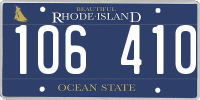 RI license plate 106410