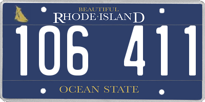 RI license plate 106411