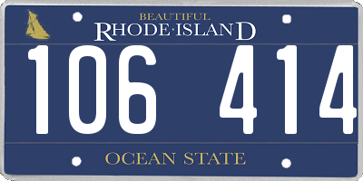 RI license plate 106414