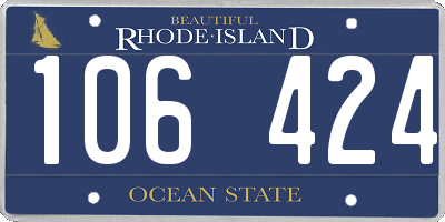 RI license plate 106424
