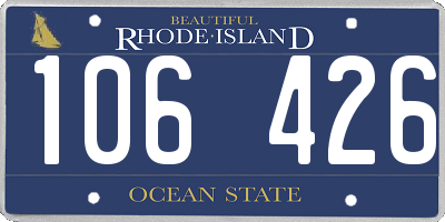 RI license plate 106426