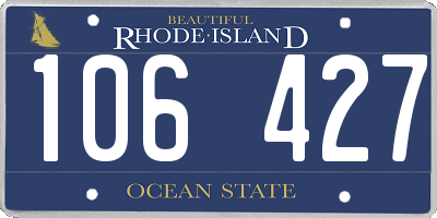 RI license plate 106427