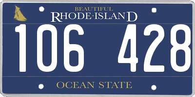 RI license plate 106428