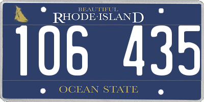 RI license plate 106435