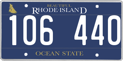 RI license plate 106440