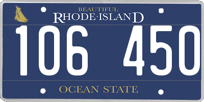 RI license plate 106450