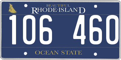 RI license plate 106460