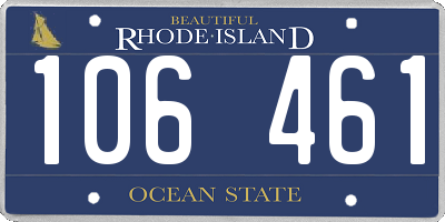 RI license plate 106461