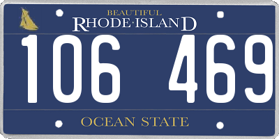 RI license plate 106469