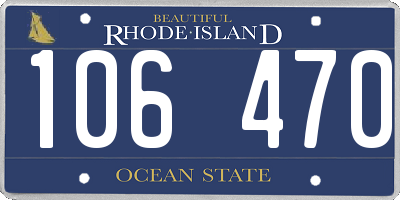 RI license plate 106470