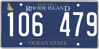 RI license plate 106479