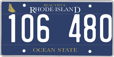 RI license plate 106480