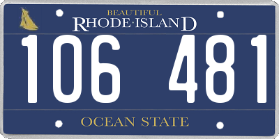 RI license plate 106481