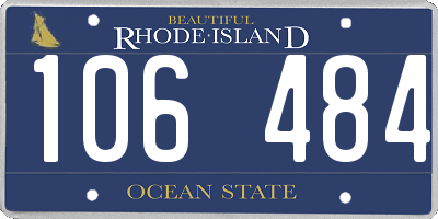 RI license plate 106484