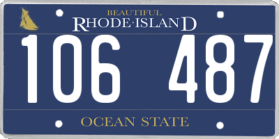 RI license plate 106487