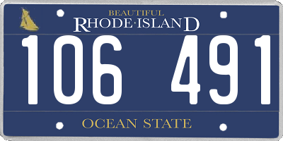RI license plate 106491
