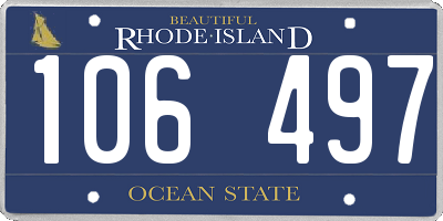 RI license plate 106497