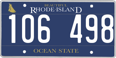 RI license plate 106498