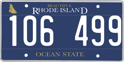 RI license plate 106499