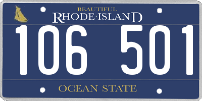 RI license plate 106501