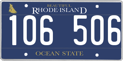 RI license plate 106506