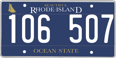 RI license plate 106507