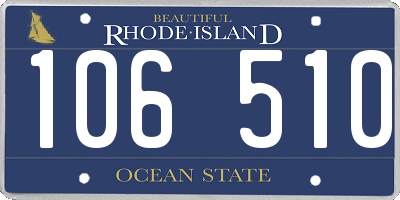 RI license plate 106510