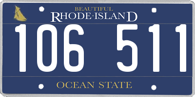 RI license plate 106511