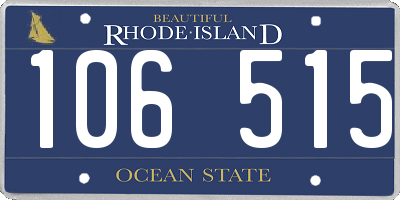 RI license plate 106515