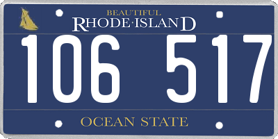 RI license plate 106517