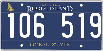 RI license plate 106519