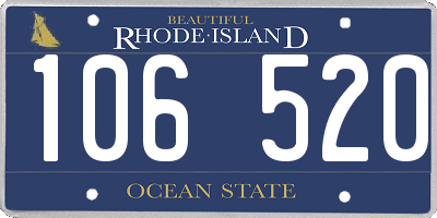 RI license plate 106520