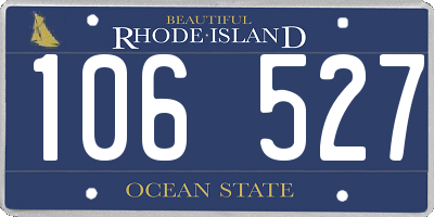 RI license plate 106527