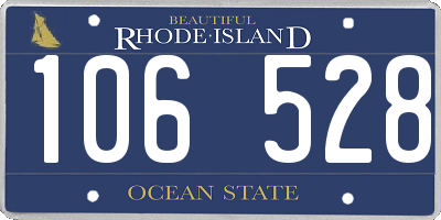 RI license plate 106528