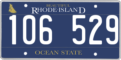 RI license plate 106529