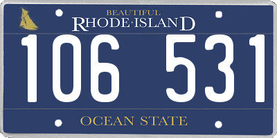 RI license plate 106531