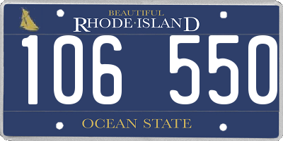 RI license plate 106550