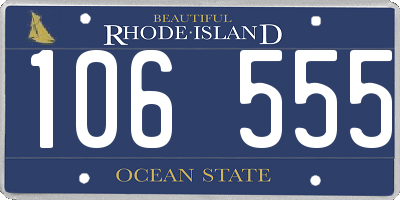 RI license plate 106555