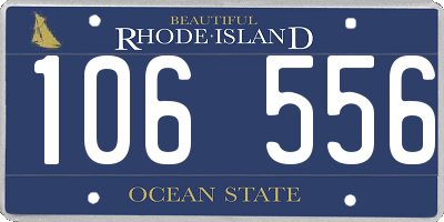 RI license plate 106556