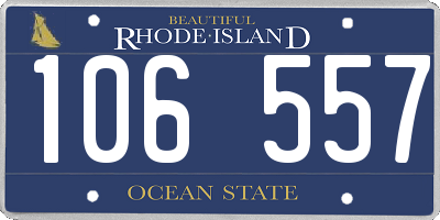 RI license plate 106557