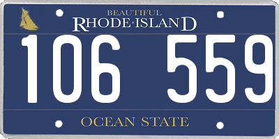 RI license plate 106559