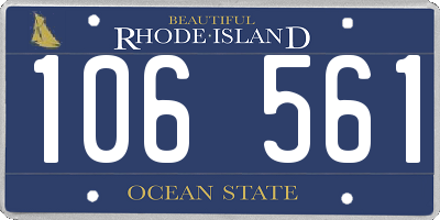 RI license plate 106561