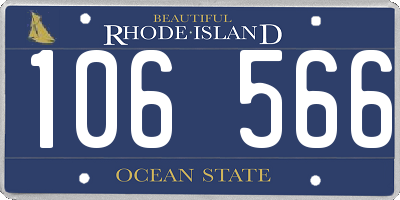 RI license plate 106566