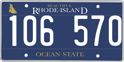 RI license plate 106570