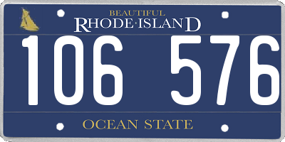 RI license plate 106576