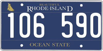 RI license plate 106590